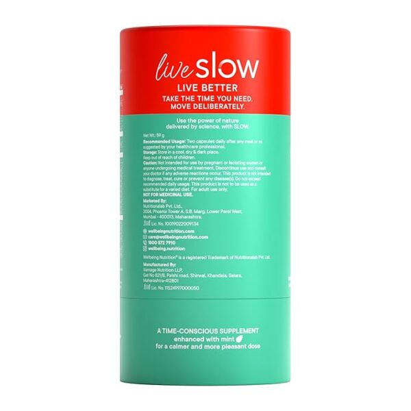 Wellbeing Nutrition SLOW Hair, Skin & Nails (60 Capsules) — 10,000 mcg Biotin, Keratin, Vitamin C, Glutathione, Hyaluronic Acid & Evening Primrose Oil • For Glowing Skin, Strong Hair & Nails - Image 4